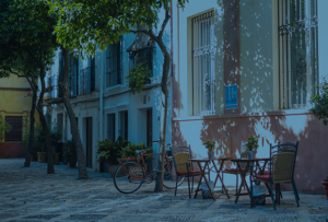 Café Table in a Courtyard