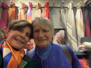 Nadege Conger and Mari Fitzduff Discuss Peacebuilding when they met in Belfast, Ireland.
